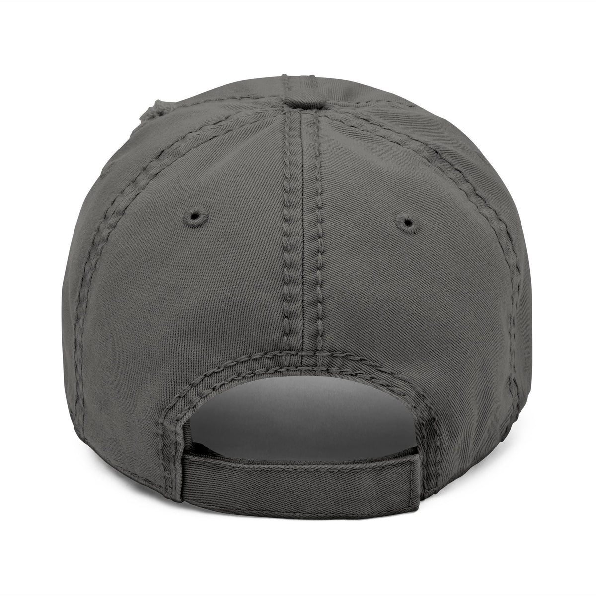 Embroidered Distressed Dad Hat — Rustic Floral Patch Design
